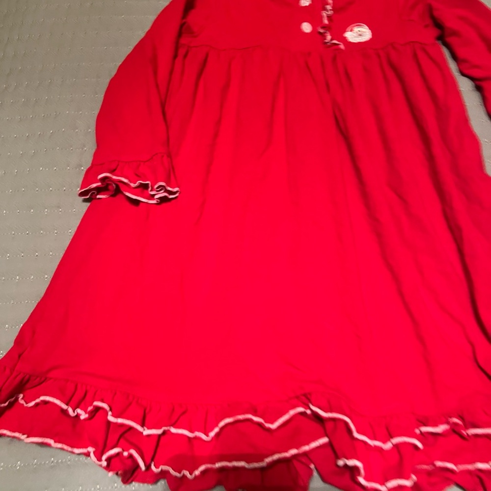 Abby & Evie Toddler Girls Size 5 Red Christmas Santa Dress Ruffle Holiday - Picture 2 of 8